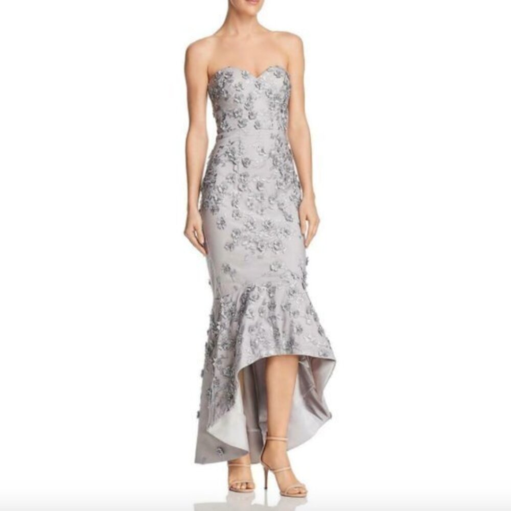 Bariano Embellished High Low Mermaid Dress NWT